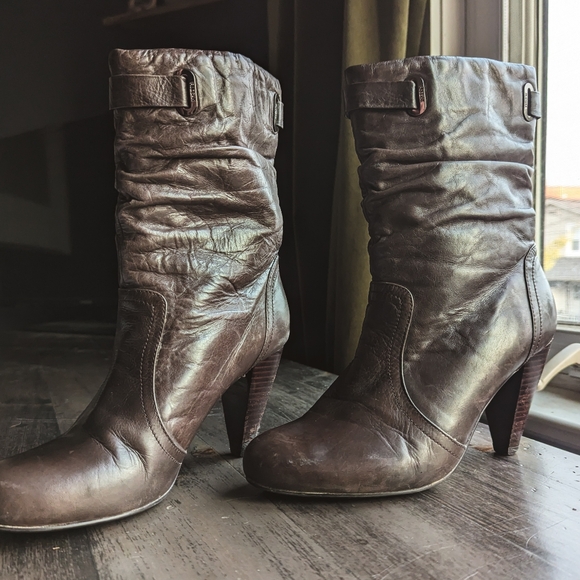 RUDSAK Brown Leather Slouch Ankle Boots - Size 39 - Picture 4 of 12